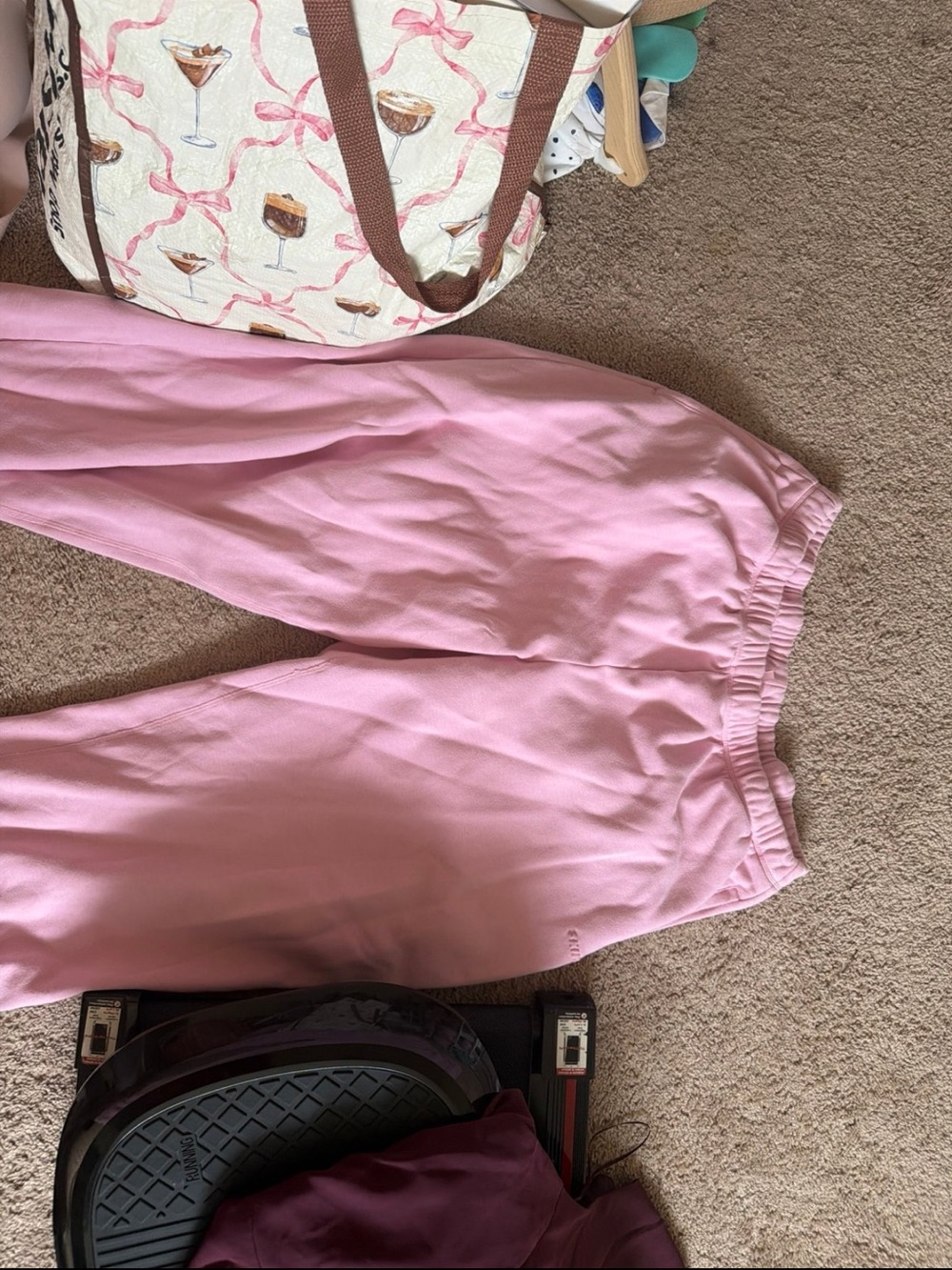 SKIMS Pink Straight-Leg Sweatpants